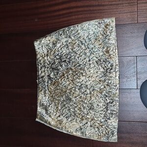 Zara Metallic Gold Mini Skirt Sz M